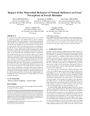 Study on the Impact of the Nonverbal Behavior of Virtual Audience on Users’ Perception of Social Attitudes